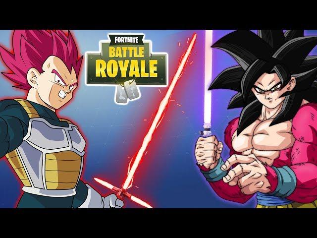 "We Have The High Ground" Vegeta And Slick Goku Play Fornite