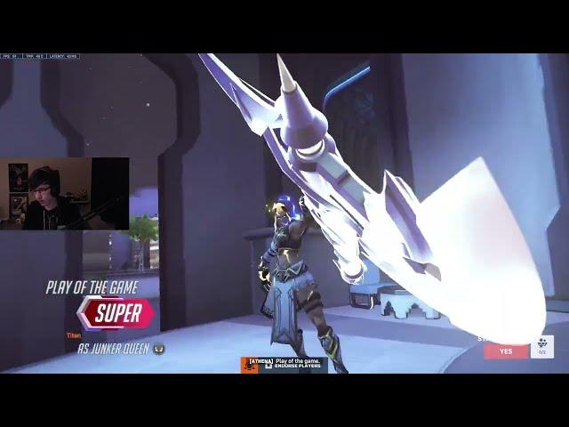 POTG! #1 JUNKER QUEEN! SUPER JUNKER QUEEN GAMEPLAY OVERWATCH 2 SEASON 13