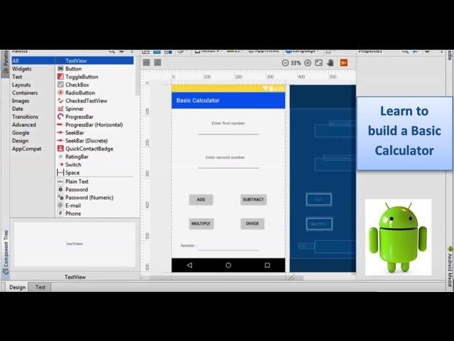 How to build a Basic calculator using Android Studio