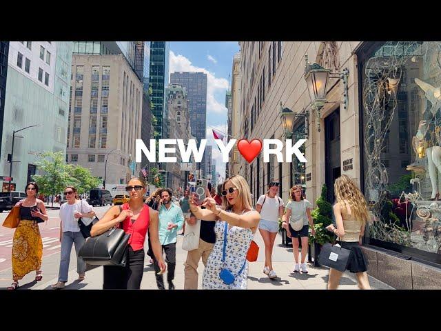 [4K]NYC Summer WalkBillionaires Row & Central Park in New York CityHot Midtown | June 2024