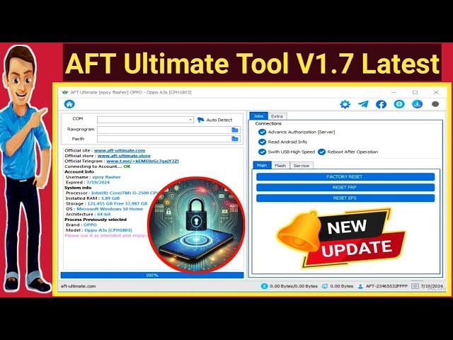 AFT Ultimate Tool V1.7 Latest / Android Flasher And Unlocker Tool New 2024