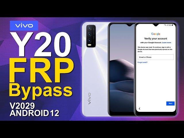 Vivo Y20 Bypass FRP Android 12 Without PC V2029