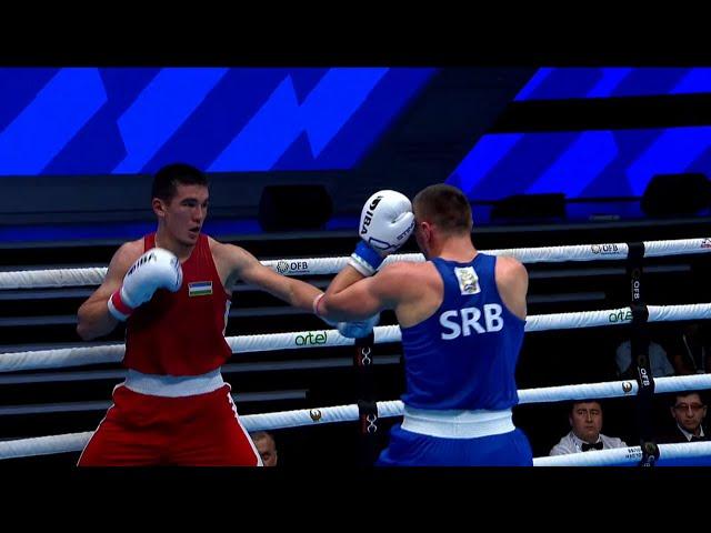 R16 (75KG) ABDULLAEV ALOKHON (UZB) vs MEMIC ALMIR (SRB) | IBA Men's World Boxing Championships 2023