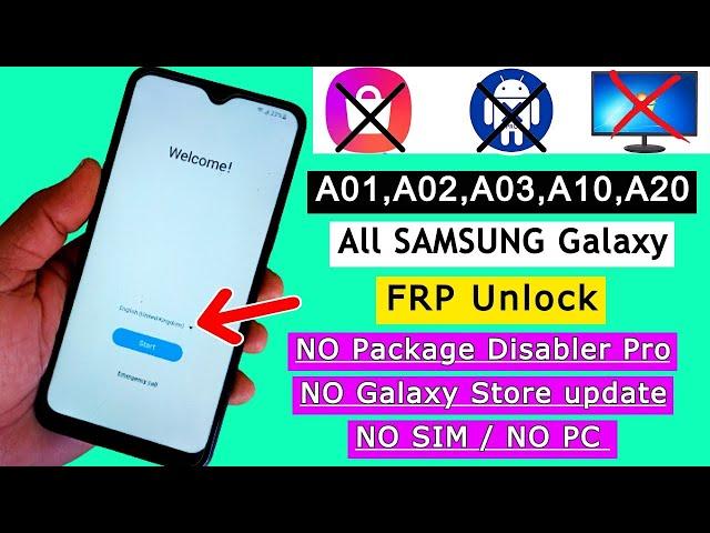 Samsung A01/A02/A03/A10/A20 FRP | Remove Google Account | 2023 All Samsung FRP Bypass Without PC