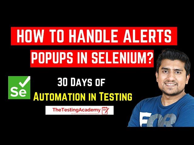 How To Handle Alerts in Selenium | How To Handle Popup in Selenium |  Day16