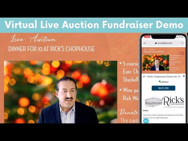 Virtual Live Auction Fundraiser Demo