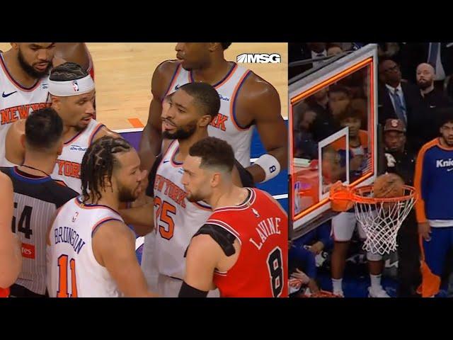 Zach LaVine gets into it with Josh Hart then Brunson game winner somehow misses