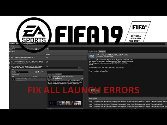 HOW TO LAUNCH FIFA19 WITH FROSTYMOD Manager AND ERROR FIXING