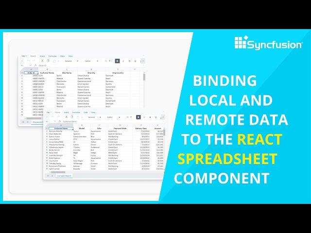 How to Bind Data to the React Spreadsheet Component