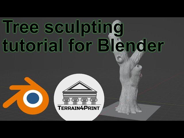 Sculpting trees in blender #blender #blendertutorial