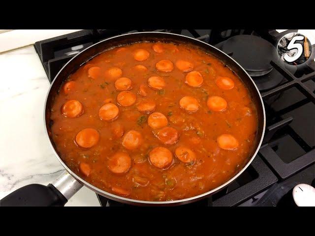 ЛУЧШАЯ ПОДЛИВА с сосисками / Очень вкусно с любым гарниром / 5 минут и готово