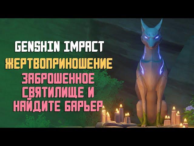 ЖЕРТВОПРИНОШЕНИЕ | НАЙДИТЕ БАРЬЕР ЗАГАДОЧНАЯ ТЕНЬ | GENSHIN IMPACT