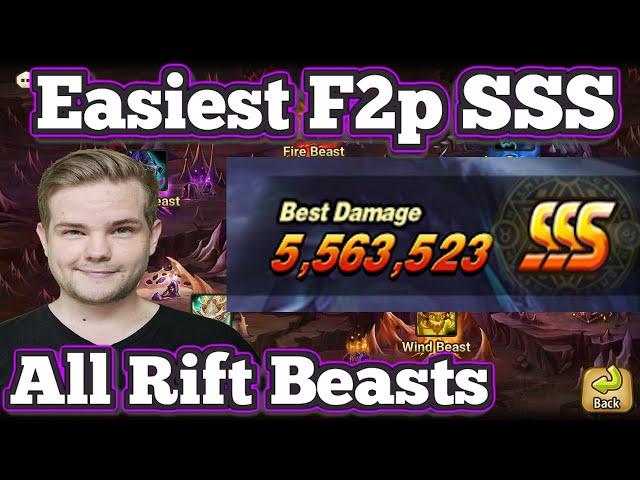 Easiest F2p SSS for all Rift Beasts - Summoners War