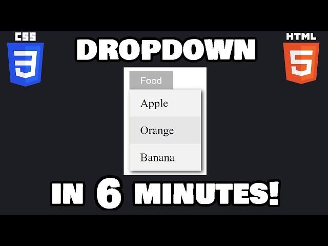 Learn CSS dropdown menus in 6 minutes! 