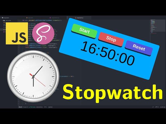 Create a simple STOPWATCH TIMER in JavaScript, CSS (SCSS)