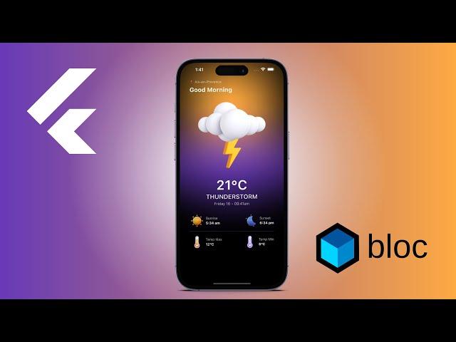 Weather App • FLUTTER - BLOC & API Tutorial for Beginners 