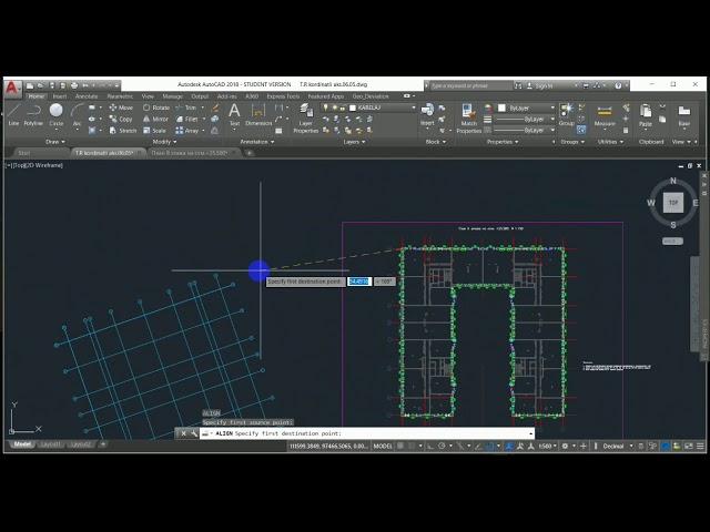 AutoCAD 1-дарс Асосий планни кординатли акс планига утказиш (узбек тилида)