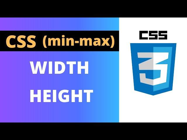 CSS Width, Height and Overflow | max-width & min-width Properties Explained