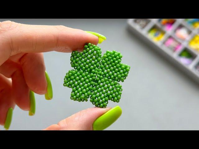 Beaded Four Leaf Clover. Tutorial