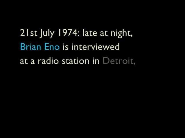 Brian Eno interviewed in 1974