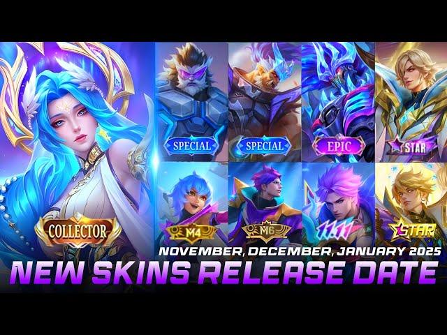 UPDATE ON THE LATEST MOBILE LEGENDS SKIN RELEASE DATE NOVEMBER, DECEMBER & JANUARY 2025