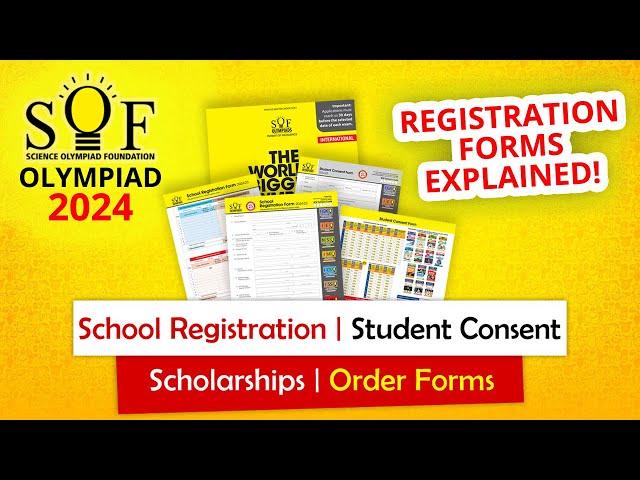 SOF Olympiad Brochure Unboxing Part 2 –  Registration Forms for schools, students and teachers