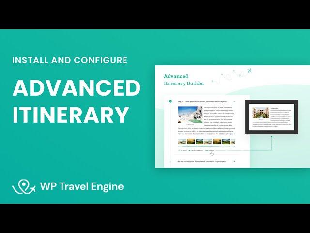 Advanced Itinerary Builder Add-On | WP Travel Engine Tutorial