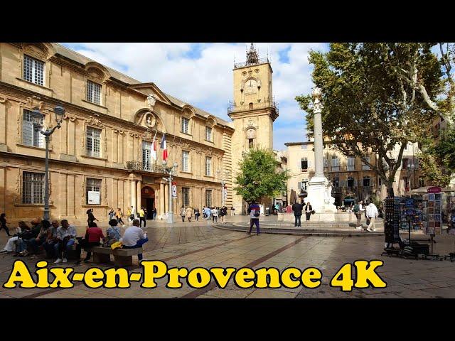 Aix-en-Provence, France Walking tour [4K].