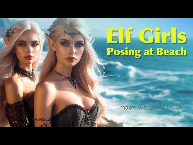 Beautiful Elf Girls Posing at Beach - Gorgeous Elf Couples