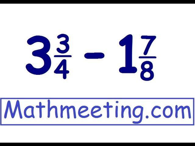 Subtracting mixed numbers