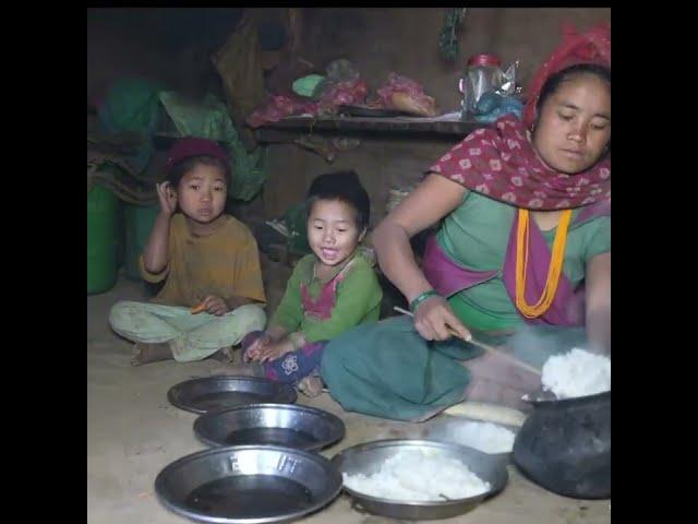 poor family in the village.  building lifestyle hardly ever. best cooking meal by poor mom