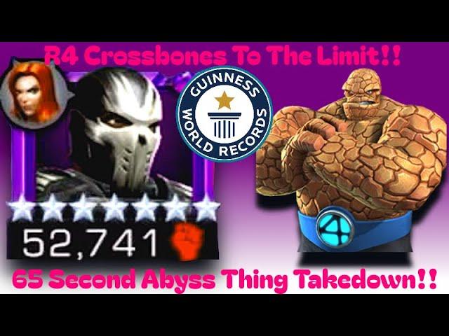 World Record Rank 4 Crossbones Abyss Thing Takedown! | MCOC