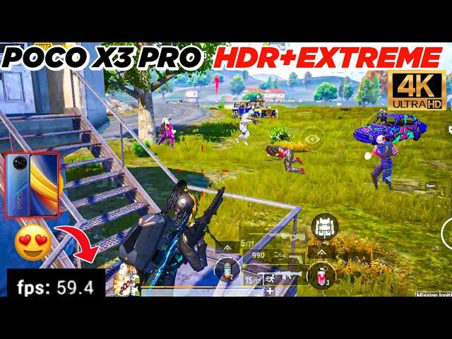 POCO X3 PRO HDR+EXTREME (4K) 60 FPS PUBG TEST I POCO X3 PRO PUBG WITH FPS METER | Pubg Mobile #14