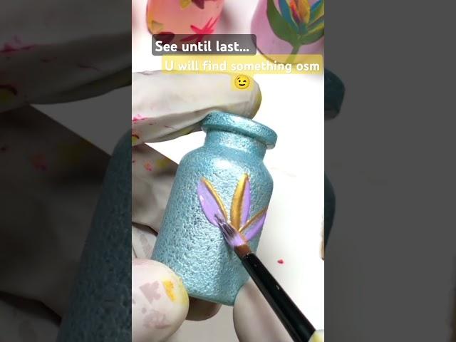 DIY Beautiful bottle Art // Room Decoration ideas ️ #art #youtubeshorts #shorts #bottleart #shots