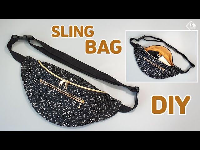 DIY DOUBLE ZIPPER SLING BAG/ Fanny pack / Free pattern / sewing tutorial [Tendersmile Handmade]