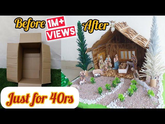 How to Make an Affordable Christmas Crib Simply | Pulkoodu Making | In Just 40 Rupees