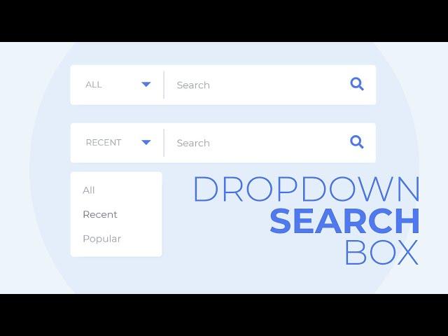 How to Create the Dropdown Search Box Using HTML CSS and Jquery | CSS Search Box