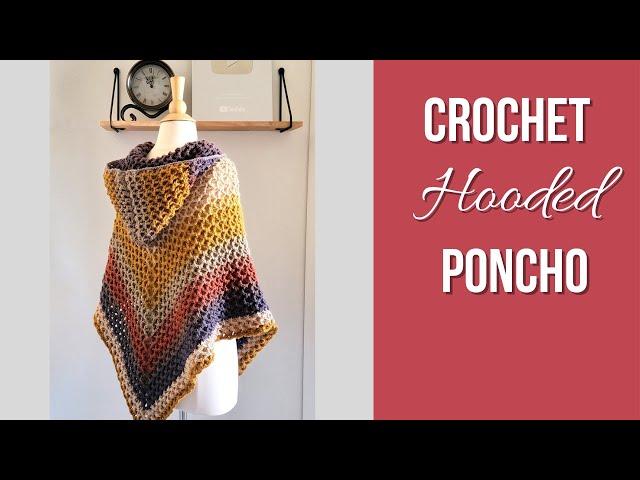 Crochet Hooded Poncho (can make without hood too!)