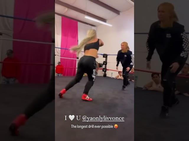 liv morgan & summer rae training in the hart family dungeon #livmorgan #summerrae