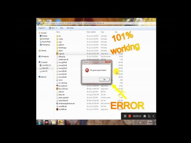 CSGO ERROR- This game requires steam| error solved|#9