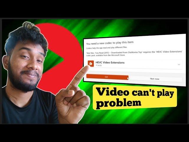 Video can't play problems in windows | HEVC format, couldn't install codec | Media player problem