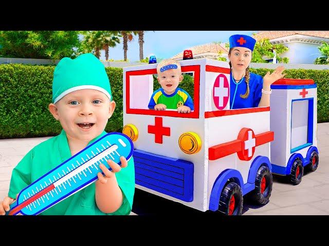 Wheels On The Ambulance Kids Stories with Oliver and Mom