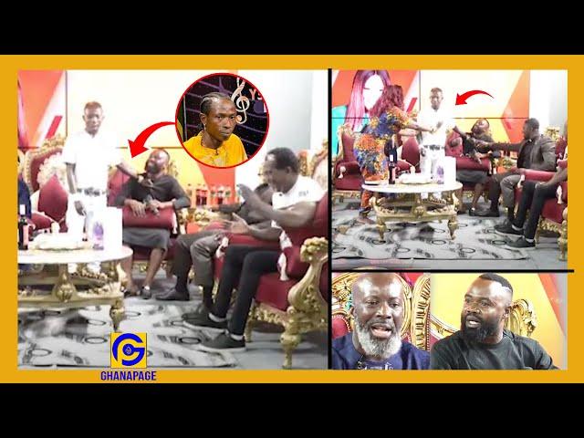 Angry Patapaa attαcks Pastor on Live Tv, Holds him by the chest over his One Corner Song