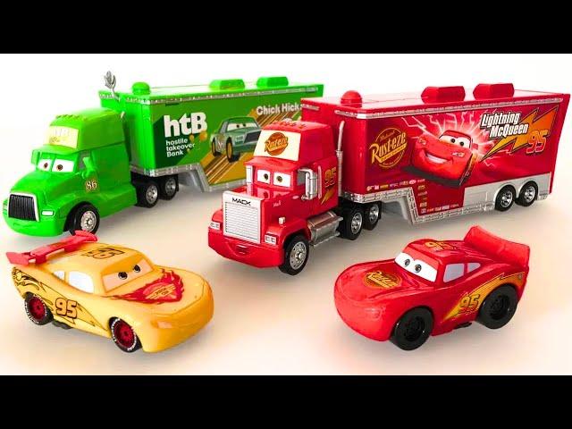 ASMR Satisfying Unboxing Relaxing Disney Cars ASMR Mack Truck and Lightning McQueen Organizing ASMR