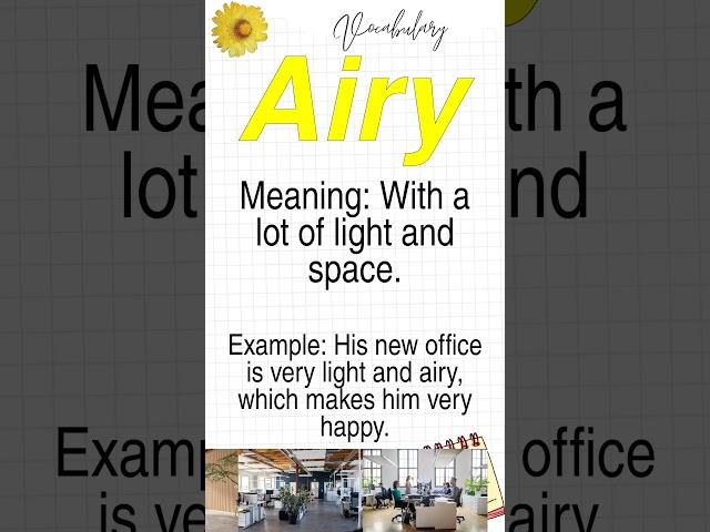 IELTS Vocab #882 Airy     #Shorts