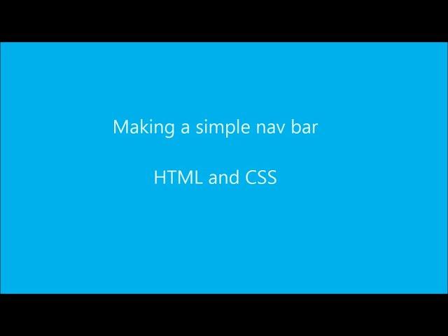 Make a simple creative nav bar with html | Html and Css only