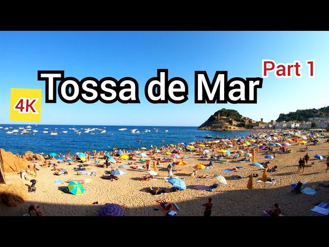 ⁴ᴷ TOSSA DE MAR walking tour  Costa Brava, Catalonia, Spain (part 1) 4K