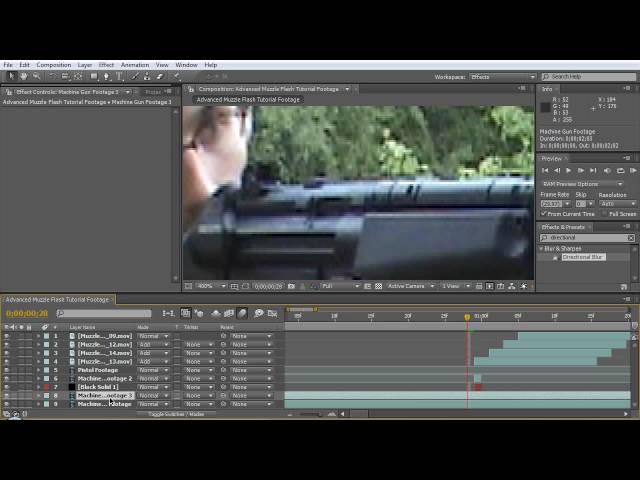 Advanced Muzzle Flash Tutorial - After Effects