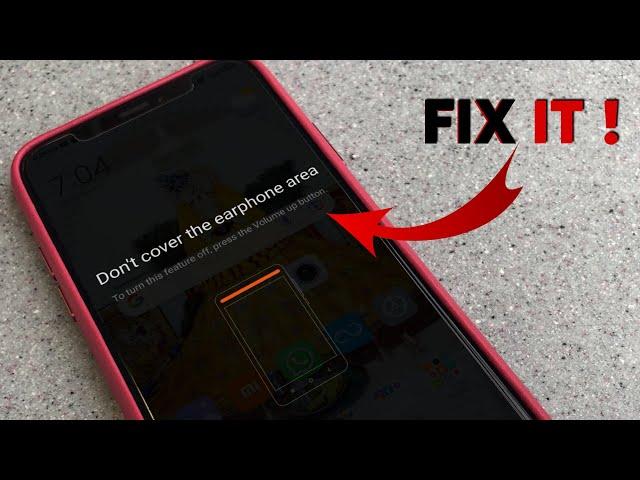 Don't cover the earphone area - FIX IT!