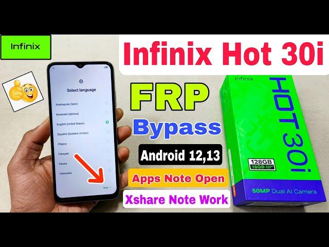 Infinix Hot 30i FRP Bypass Without Pc | Xshare Not Work | Apps Not Open | Infinix X669C Frp Unlock